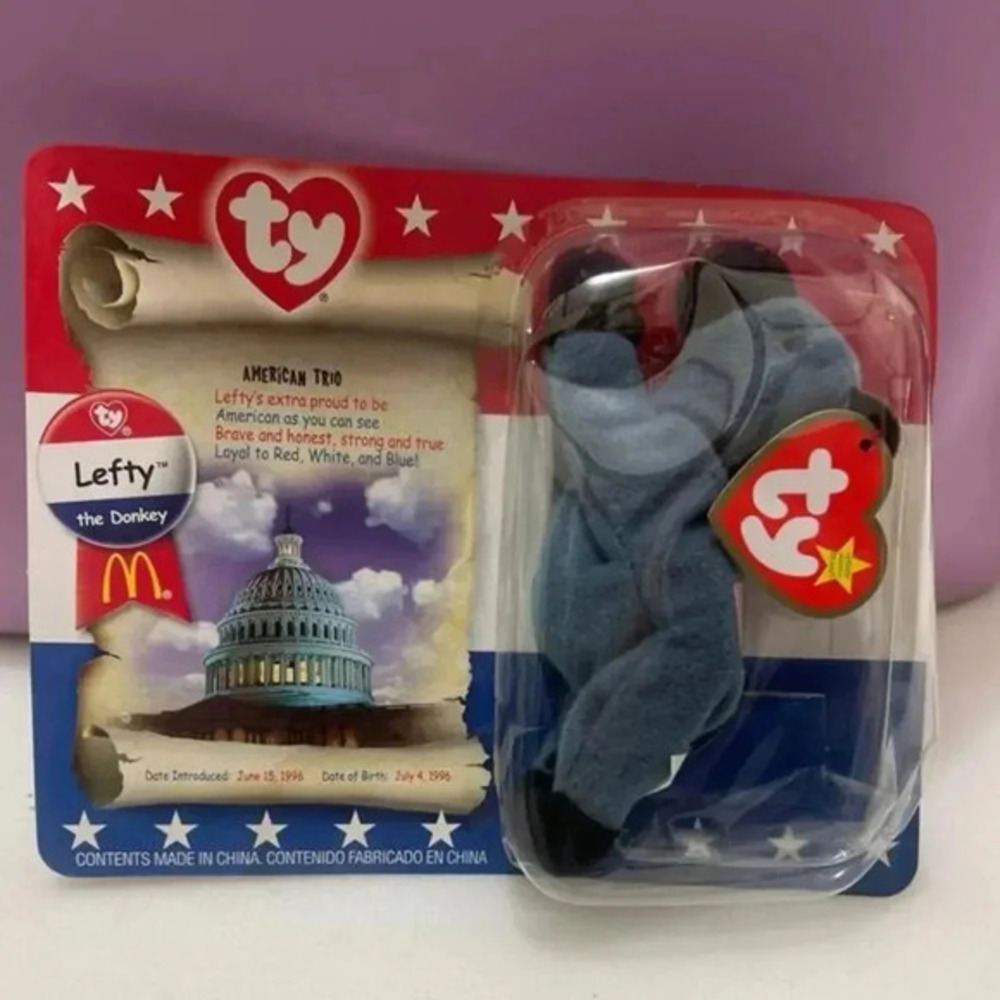 lefty the donkey beanie baby 1996